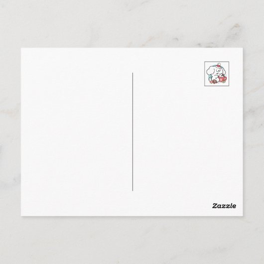 Gezellige Puppy Dromen - Warme Chocolade en Kerstm Briefkaart (Achterkant)