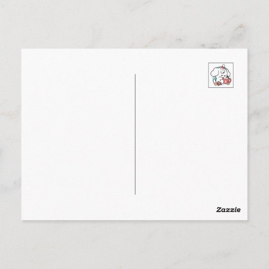 Gezellige Puppy Dromen - Warme Chocolade en Kerstm Briefkaart (Achterkant)