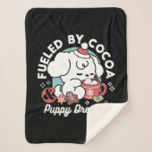 Gezellige Puppy Dromen - Warme Chocolade en Kerstm Sherpa Deken (Voorkant)