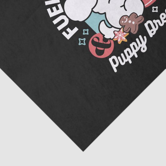 Gezellige Puppy Dromen - Warme Chocolade en Kerstm Tissuepapier (Detail)