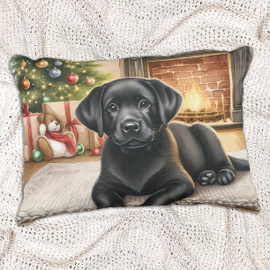 Gezellige Puppy Labrador Retriever Kersthond Accent Kussen