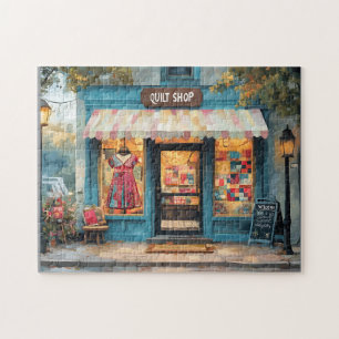 Gezellige Quilt Boutique Oude Jurk Raam Scene Legpuzzel