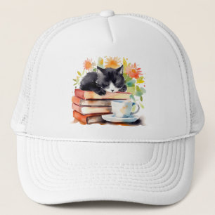 Gezellige relaxte kat in de Waterverf Trucker Pet