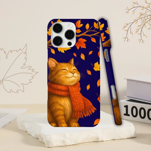 Gezellige Royal Blue Autumnal Schattigee Cat Case-Mate iPhone Case