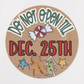 Gezellige Rustieke Kerst Kraft Theme Classic Stick Labels (Design 1)