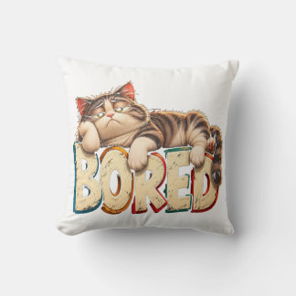 Gezellige saaie kat Grappige Luie Stemming Humor Kussen