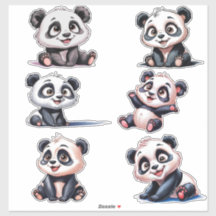 Gezellige schattige cartoon Panda's