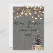 Gezellige Schattigee rustieke kerst Kaart (Voorkant)