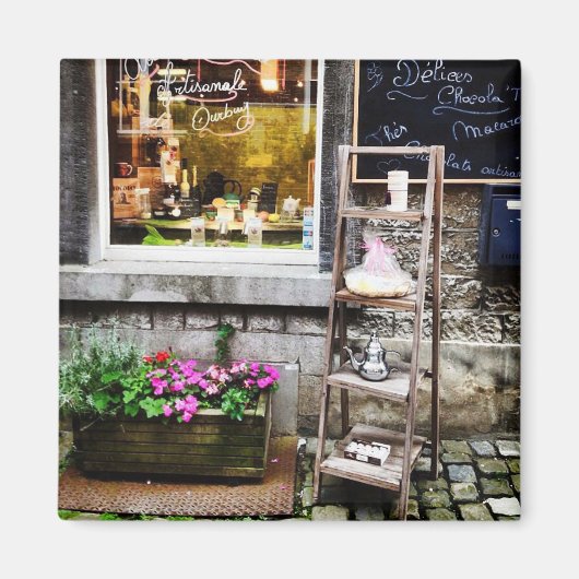 Gezellige straat van België Magneet (Voorkant)