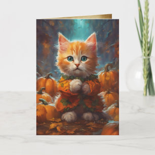 Gezellige sweater kitten, Schattigee Tabby Cat, Ha Kaart