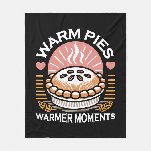 Gezellige taart illustratie: warme taarten warmere fleece deken (Voorkant)