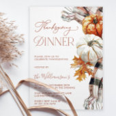 Gezellige Thanksgiving Dinner Invitation Kaart