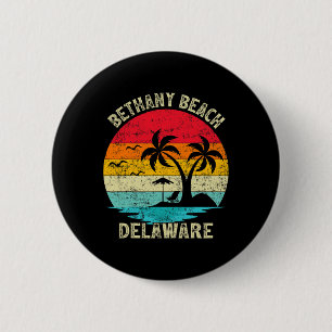 Gezellige vakantie vintage retro Delaware Bethany Ronde Button 5,7 Cm