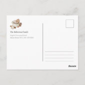 Gezellige vakantiewensen briefkaart (Achterkant)