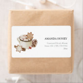 Gezellige vakantiewensen etiket (Insitu)