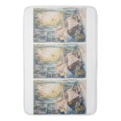 Gezellige veranda met quilt en limonade charme badmat (Voorkant Verticaal)