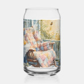 Gezellige veranda met quilt en limonade charme blikvorm glas (Voorkant)