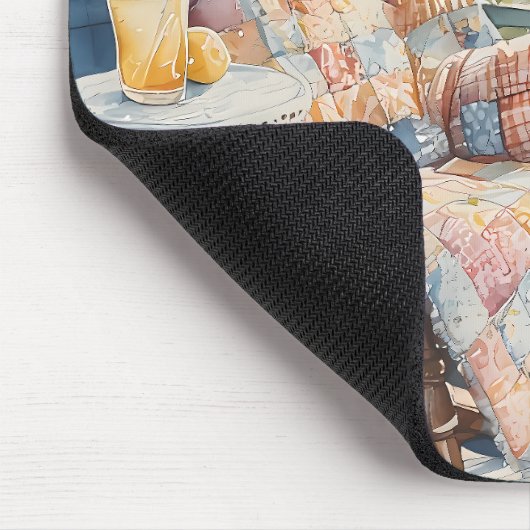 Gezellige veranda met quilt en limonade charme muismat (Hoek)