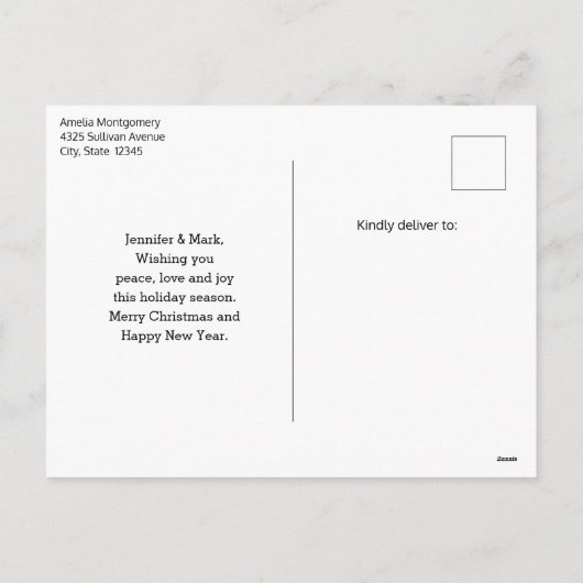 Gezellige Victoriaans open haard kerst Feestdagenkaart (Achterkant)