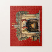 Gezellige Victoriaans open haard kerst Legpuzzel (Verticaal)