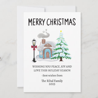 Gezellige vrolijke kerst Kaart
