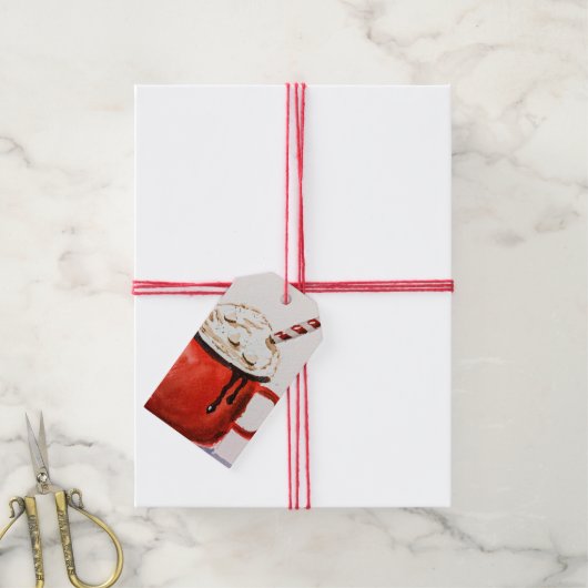 Gezellige warme cacao cadeau label cadeaulabel (Met Touw)