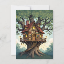 Gezellige Whimsical Boomhut Gemaakt van Antieke Bo