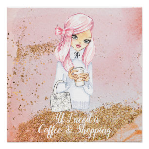Gezellige Winter Blogger Meisje Planner poster Pri Perfect Poster