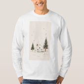 Gezellige Winter Cabin Lange Mouw T-Shirt (Voorkant)