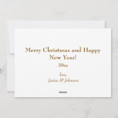 Gezellige Winter Cabin & Snowman | Waterverf kerst Feestdagenkaart (Achterkant)