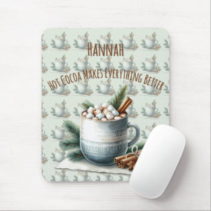 Gezellige Winter Cacao Marshmallow Scene Muismat
