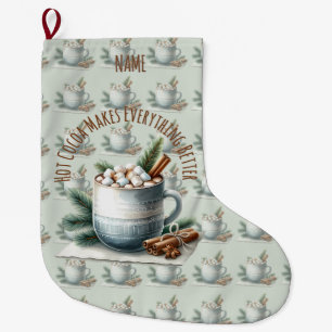 Gezellige Winter Cacaomarshmallow Scene Grote Kerstsok