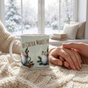 Gezellige Winter Cacaomarshmallow Scene Koffiemok