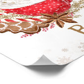 Gezellige winter Hot Cacao Bar Cookies Kerstmis Poster (Hoek)