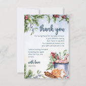 Gezellige Winter Hot Cocoa Snowly Baby shower dank Kaart (Voorkant)