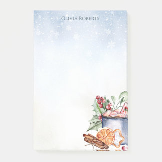 Gezellige winter Hot Cocoa Snowly gepersonaliseerd Post-it® Notes