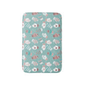 Gezellige Winter Kerst wanten Patroon in Mint Badmat (Voorkant Verticaal)