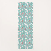 Gezellige Winter Kerst wanten Patroon in Mint Yogamat (Voorkant)