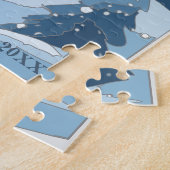 Gezellige Winter Kerststad Legpuzzel (Zijkant)