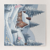 Gezellige Winter Kerststad Legpuzzel (Horizontaal)