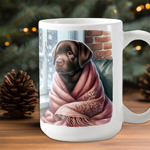 Gezellige Winter Labrador Retriever Christmas Pupp Koffiemok