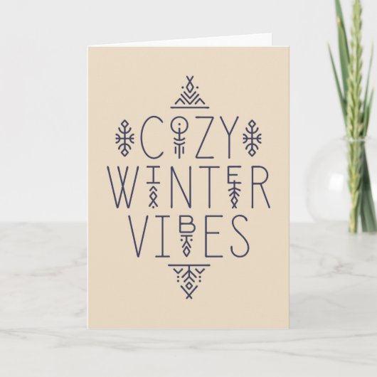 Gezellige Winter Sfeer Design Kaart (Voorkant)