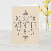 Gezellige Winter Sfeer Design Kaart (Gele Bloem)