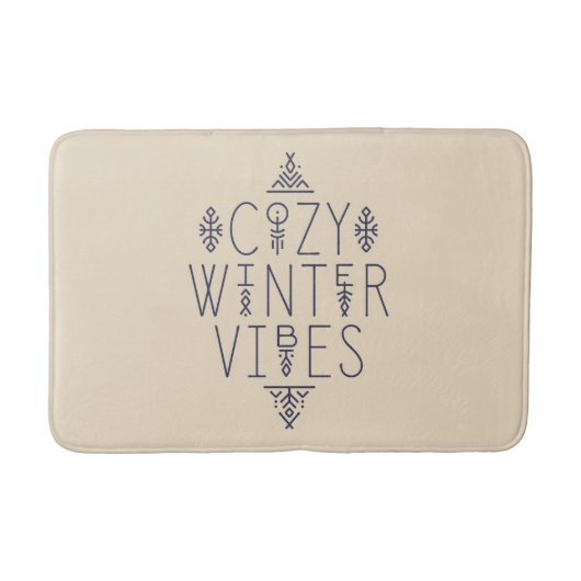 Gezellige Winter Vibes Design Badmat (Voorkant)