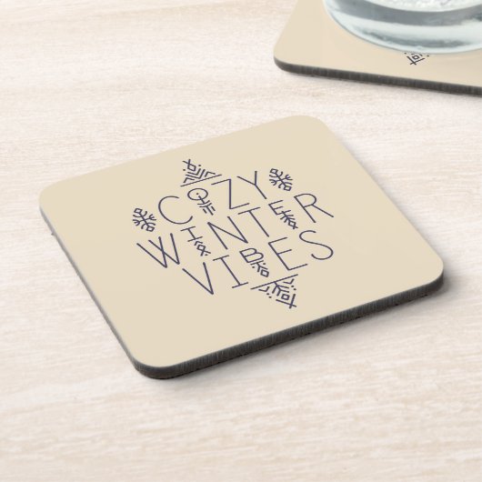 Gezellige Winter Vibes Design Bier Onderzetter (Linkerzijde)