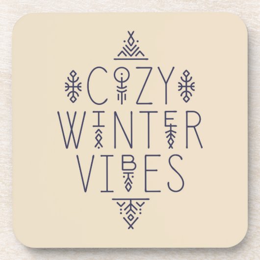 Gezellige Winter Vibes Design Bier Onderzetter (Voorkant)