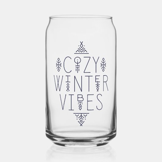 Gezellige Winter Vibes Design Blikvorm Glas (Voorkant)