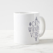 Gezellige Winter Vibes Design Extra Grote Beker (Voorkant rechts)