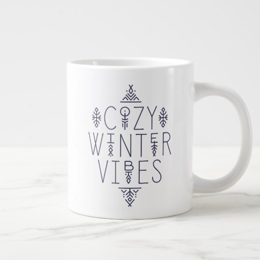 Gezellige Winter Vibes Design Extra Grote Beker (Rechts)