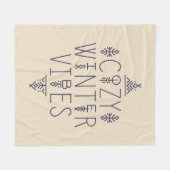 Gezellige Winter Vibes Design Fleece Deken (Voorkant (Horizontaal))